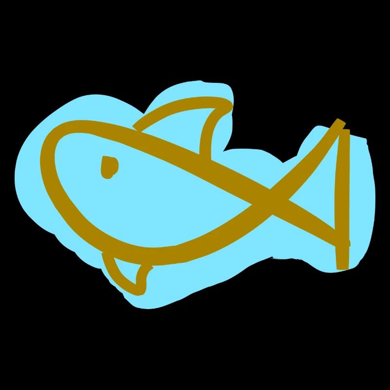 Small stylized shark