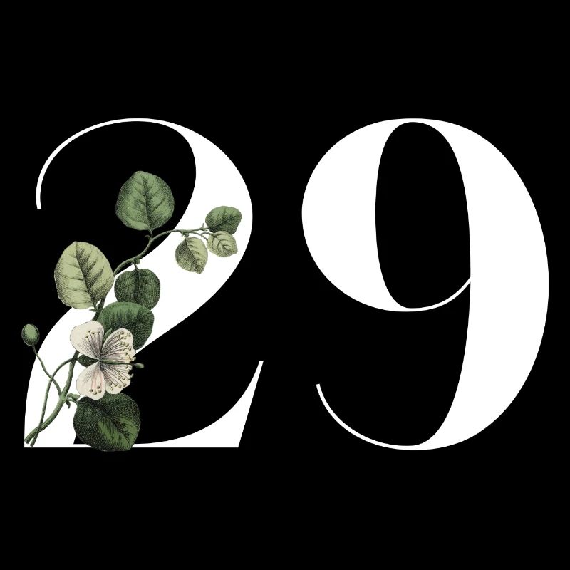 Nummer 29 Grüne Blumen - 29. Blumengeburtstag