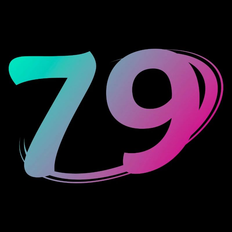 Numéro 79 multicolore