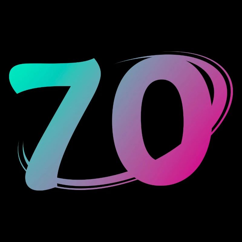 Numéro 70 multicolore