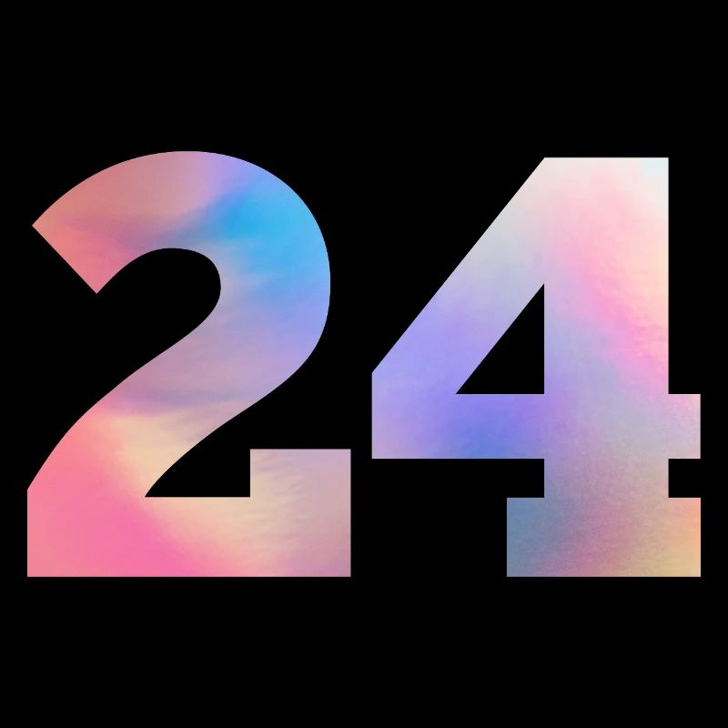 Numéro 24 coloré