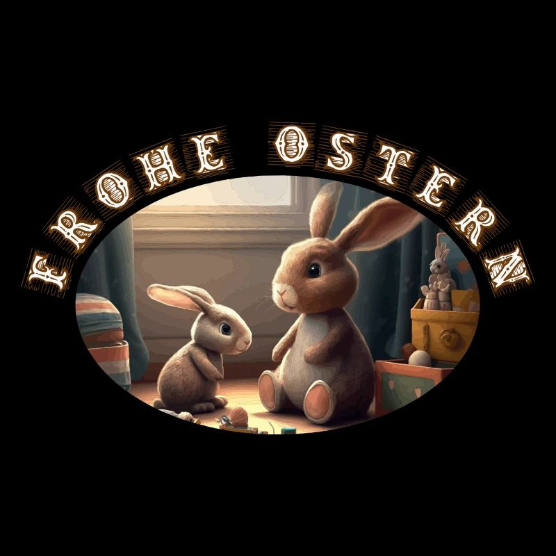 Two Bunnies Happy Easter Gift