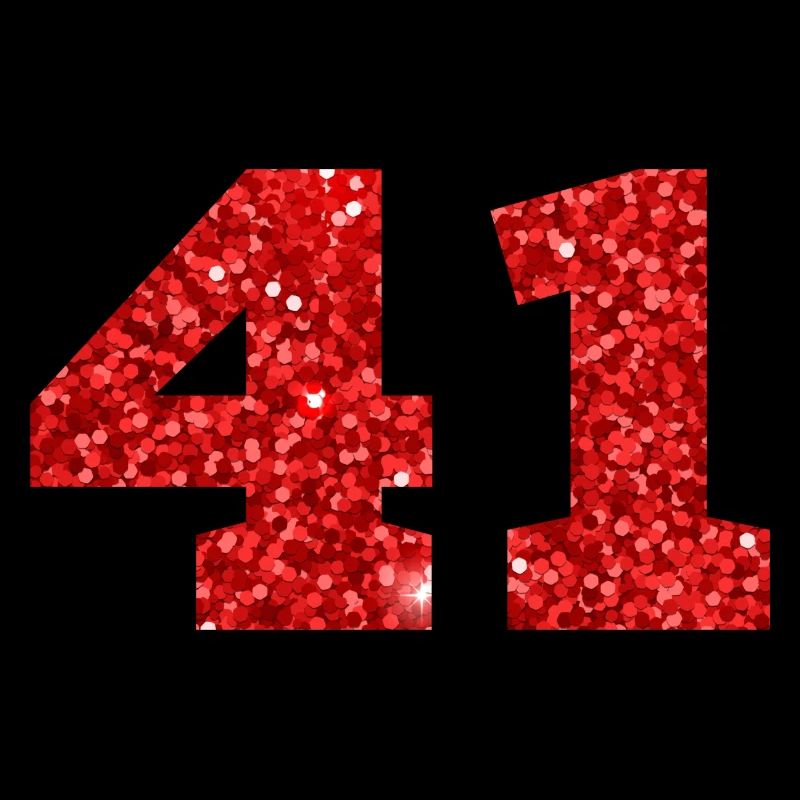 Nummer 41 Roter Glitzer - 41. Jahrestag