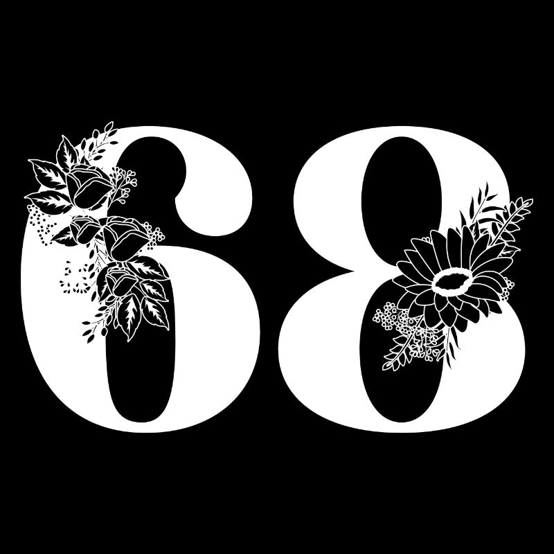 Nummer 68 Schwarze Blumen - 68. Blumengeburtstag