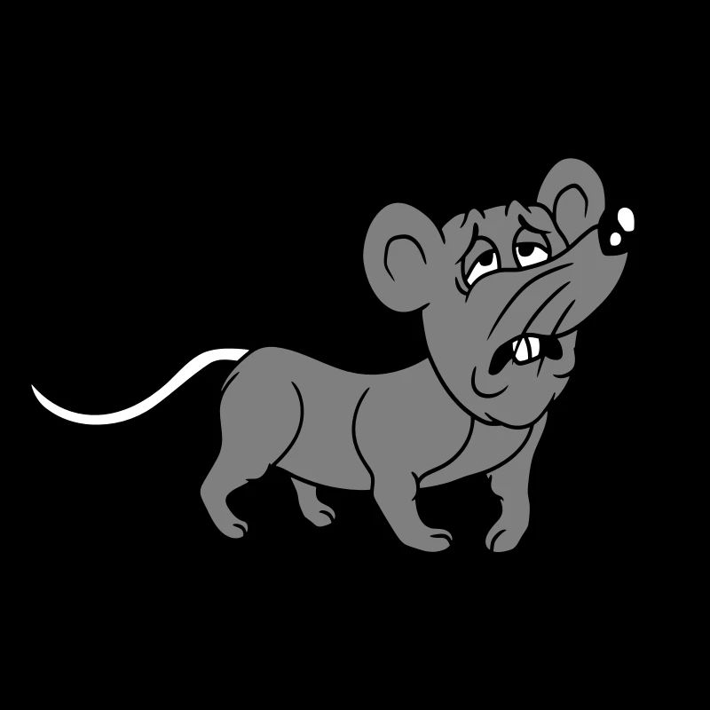 Mouse exhausted sad desperately tired suffering sweet