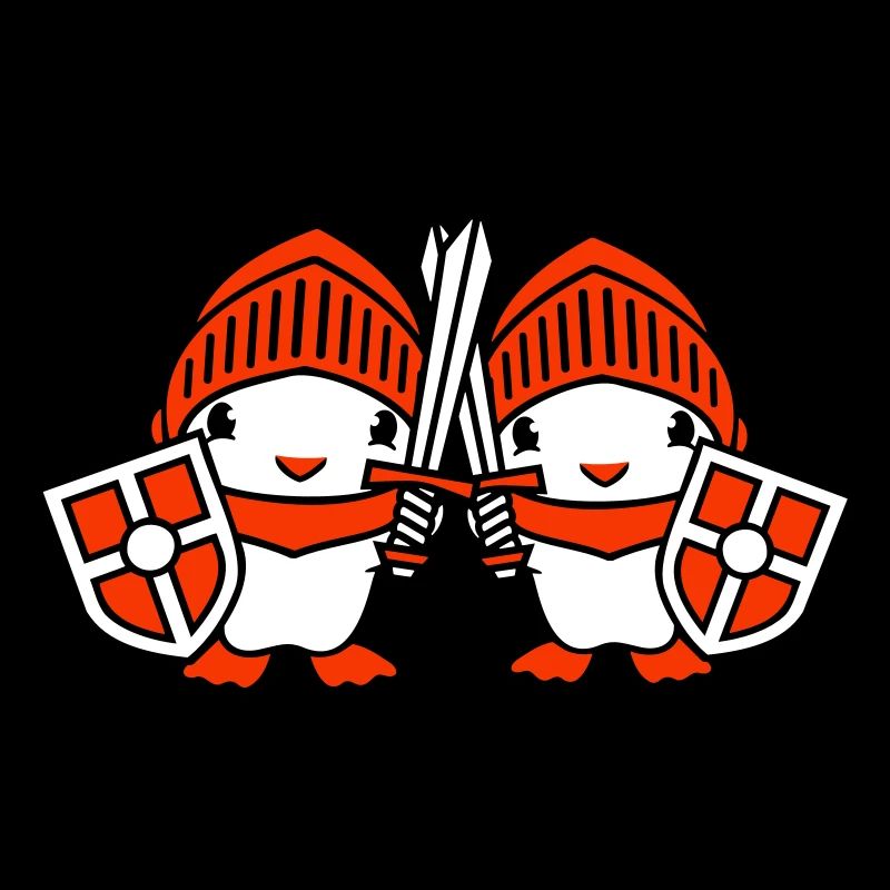 2 Ducks Knight Armor Sword Shield Helmet Fighter