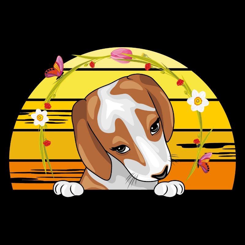 Portrait d’un chiot Beagle mignon et timide