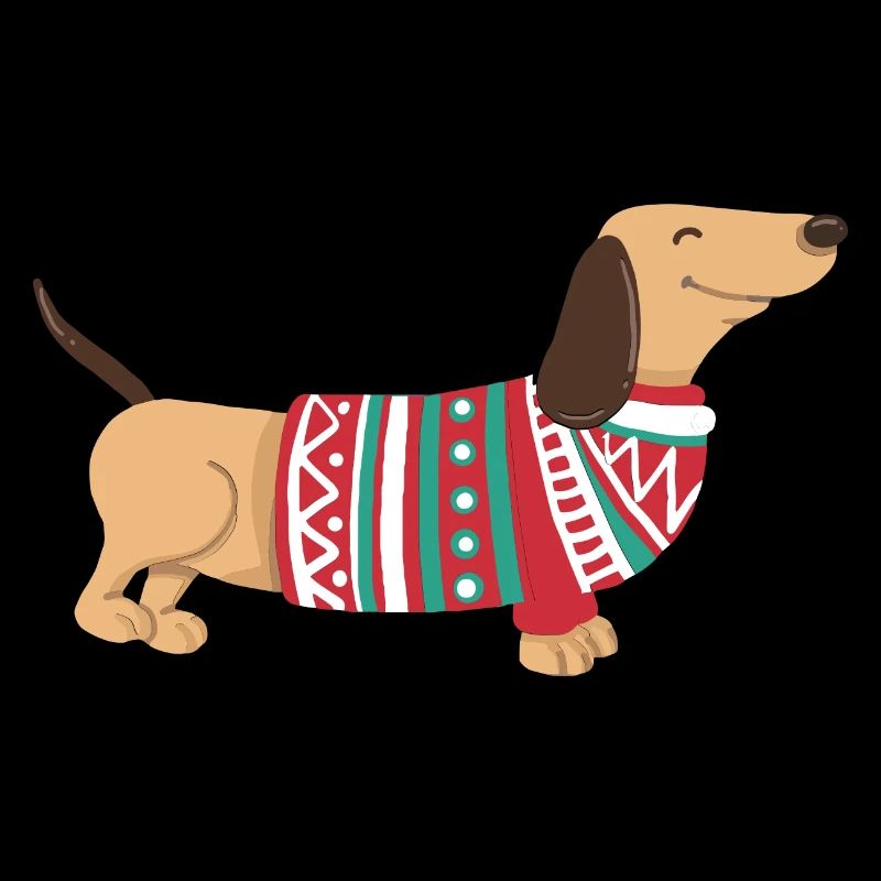 Drôle de Teckel de Noël Teckel de Noël Chien