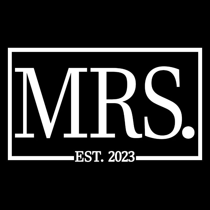 Mme Est. 2023 Fiançailles Mariage Douche nuptiale