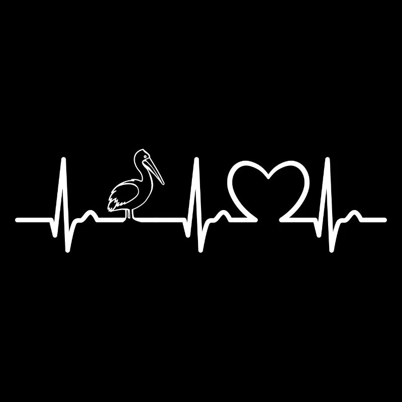 ECG curve - heart curve - pulse - pelican - nature
