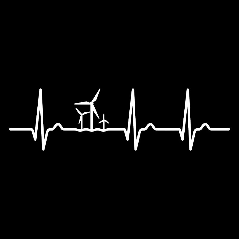 Courbe ECG - courbe cardiaque - énergie éolienne offshore