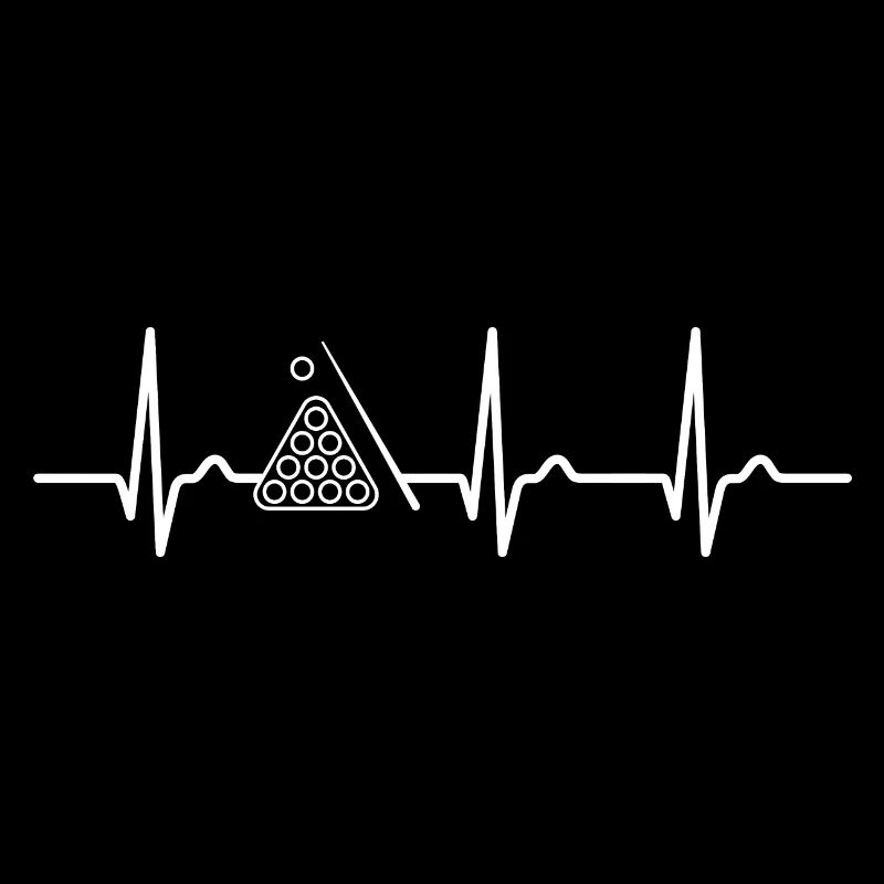 Courbe ECG - Courbe cardiaque - Billard - Cue
