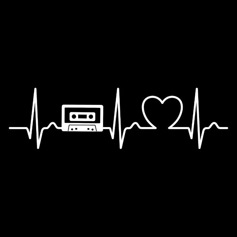 Cassette de musique - Courbe ECG - Courbe cardiaque