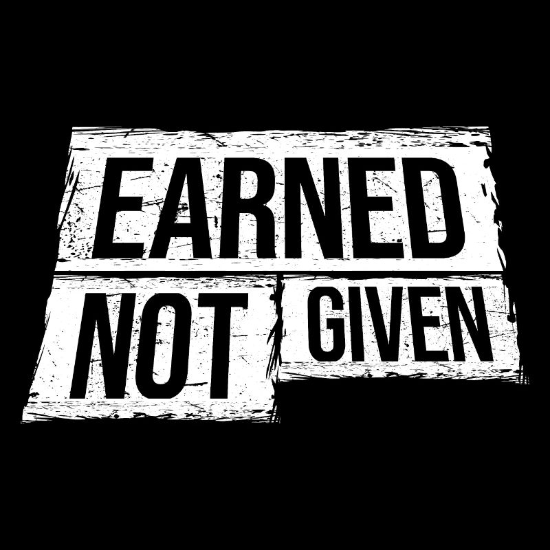 Earned Not Given Positive Mindset Motivation