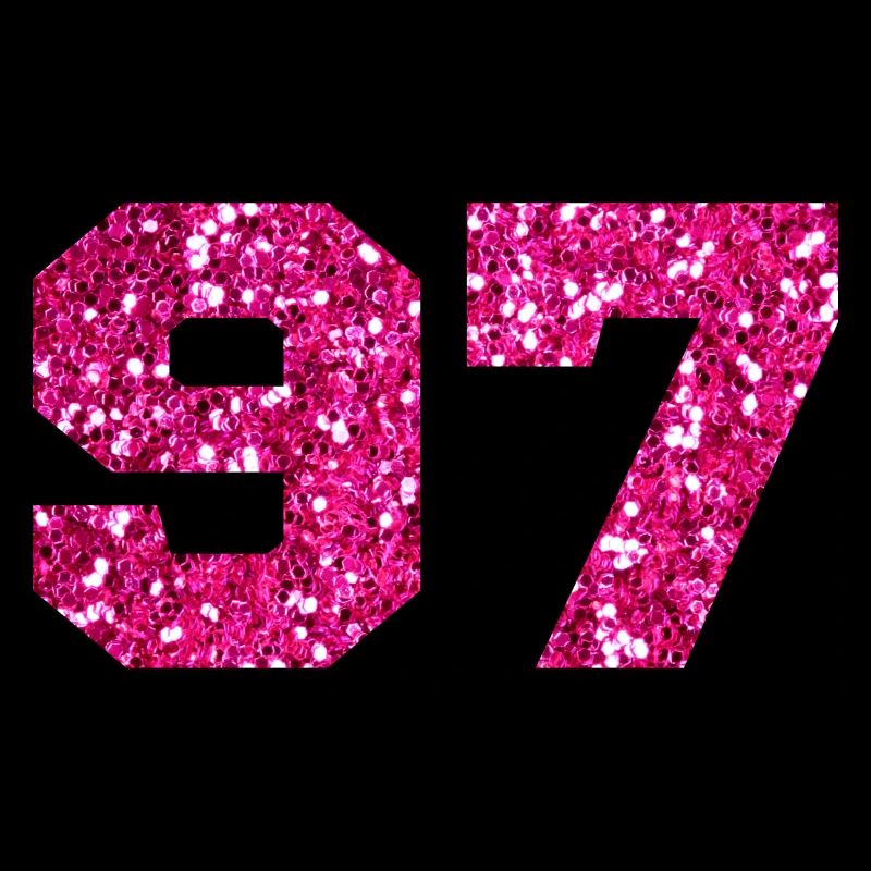 Nummer 97 Pink Glitter - 97. Geburtstag