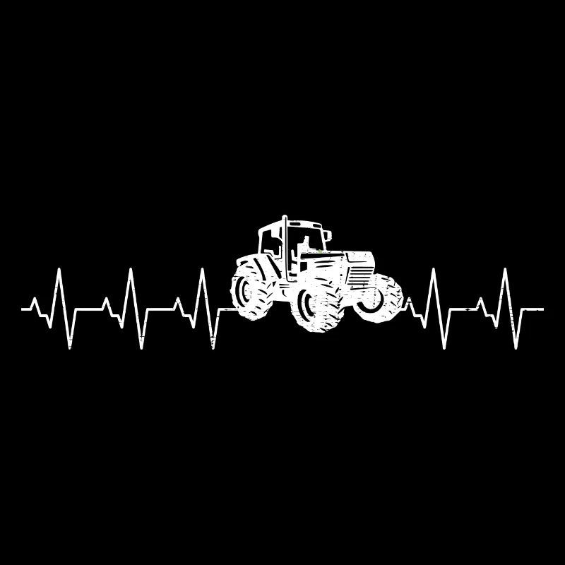 Tractor Heartbeat Retro Farmer Farmer
