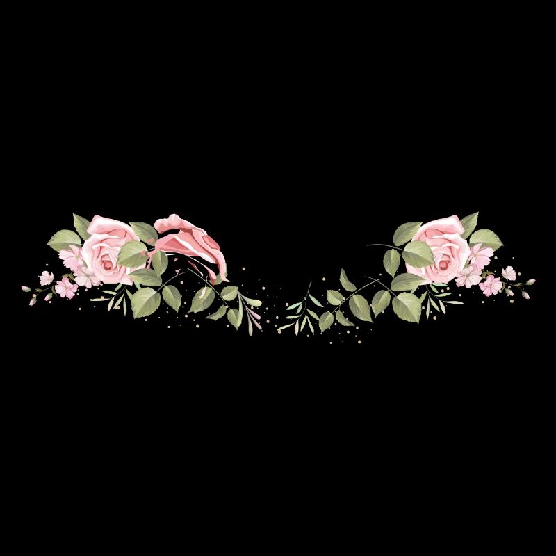 Fleurs de rose Feuilles