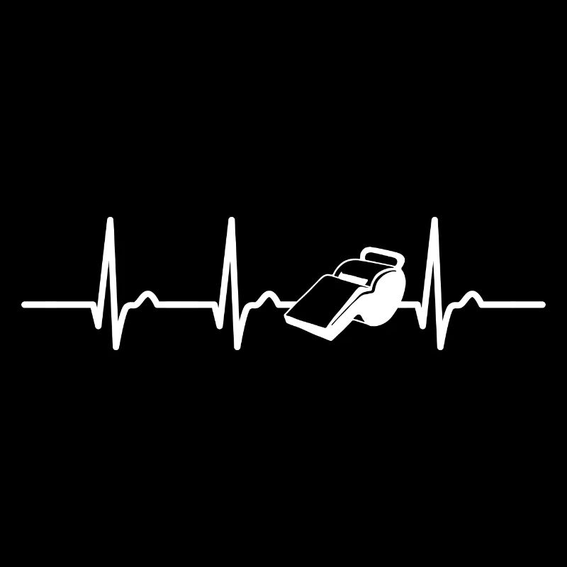 Courbe ECG - courbe cardiaque - arbitre - sifflet