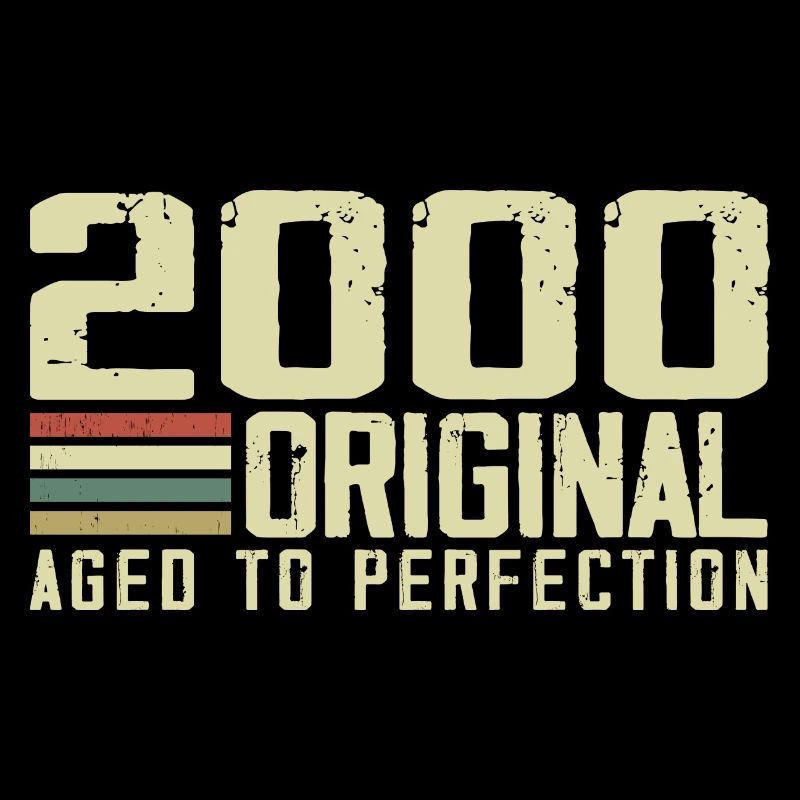 Né en 2000 - Vintage 2000 - 24e Anniversaire Rétro