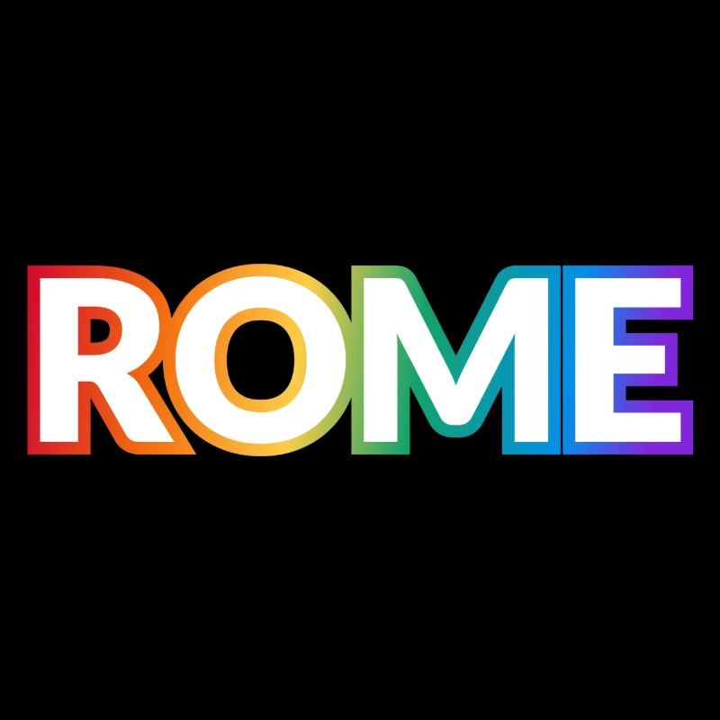 ROME PRIDE Regenbogentext