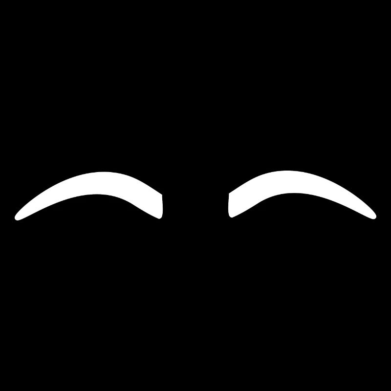 Eyebrows white smooth