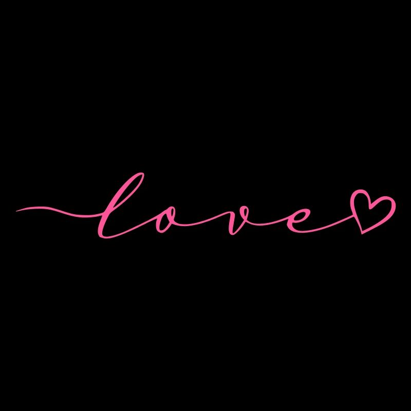 Love Schrift mit Herz