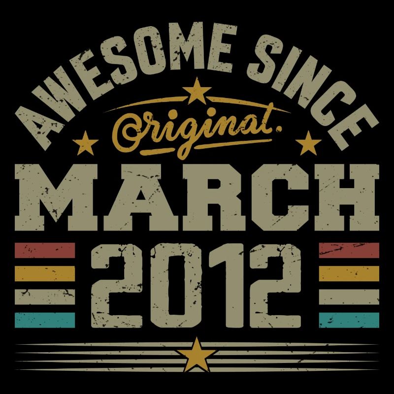 Mars 2012 Anniversaire Idée Cadeau Vintage 2012