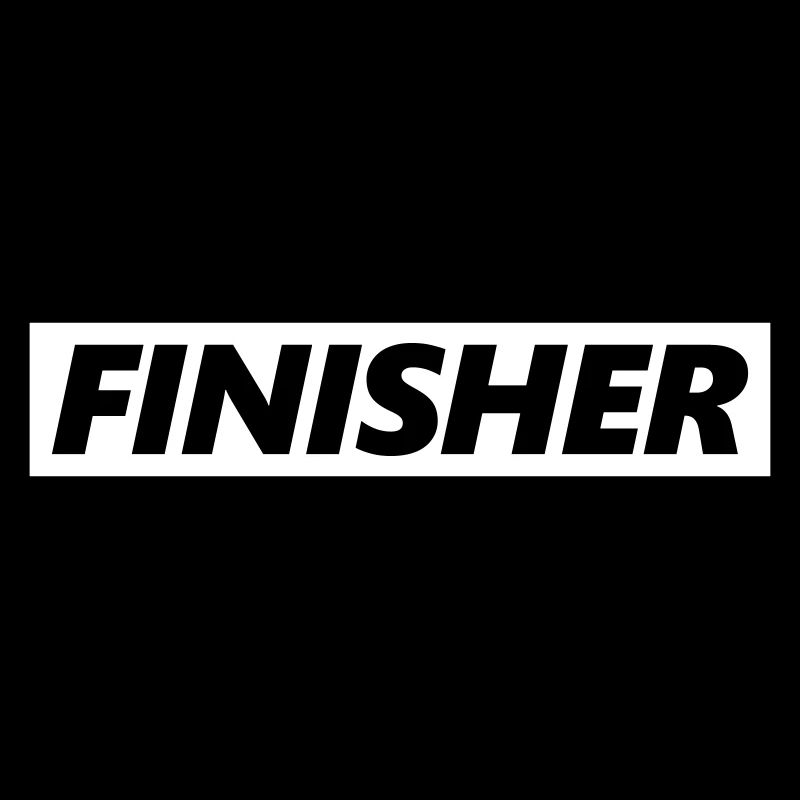 Finisher - lettering in the bar / vector