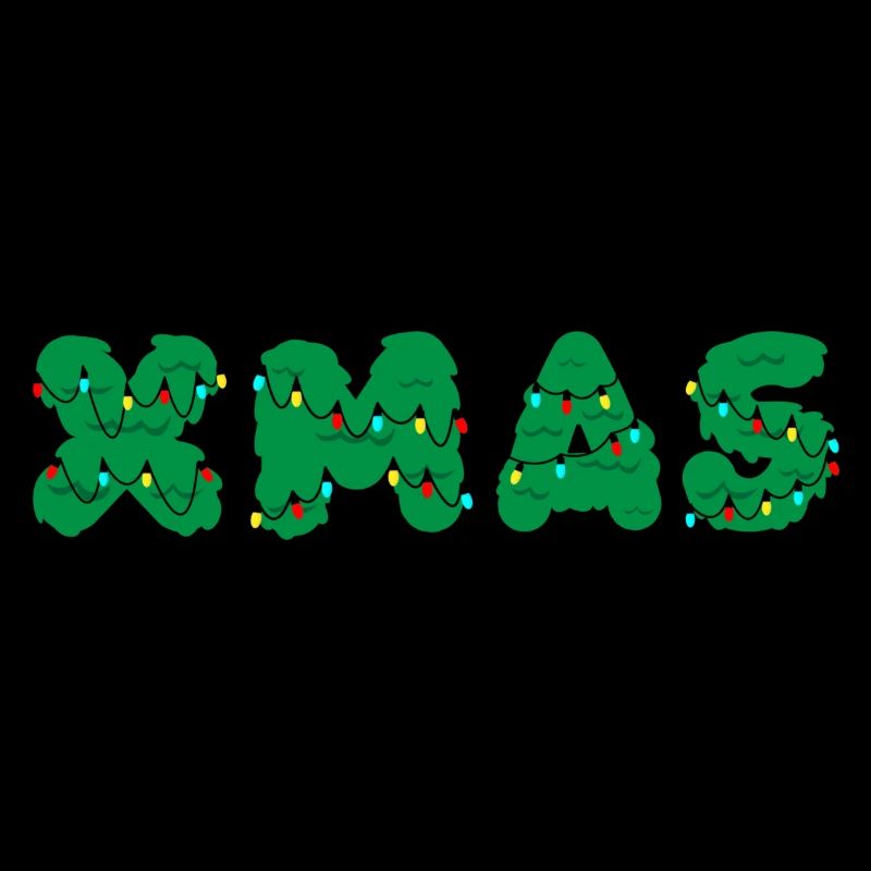Frohes XMAS: Festliche Buchstabenkunst