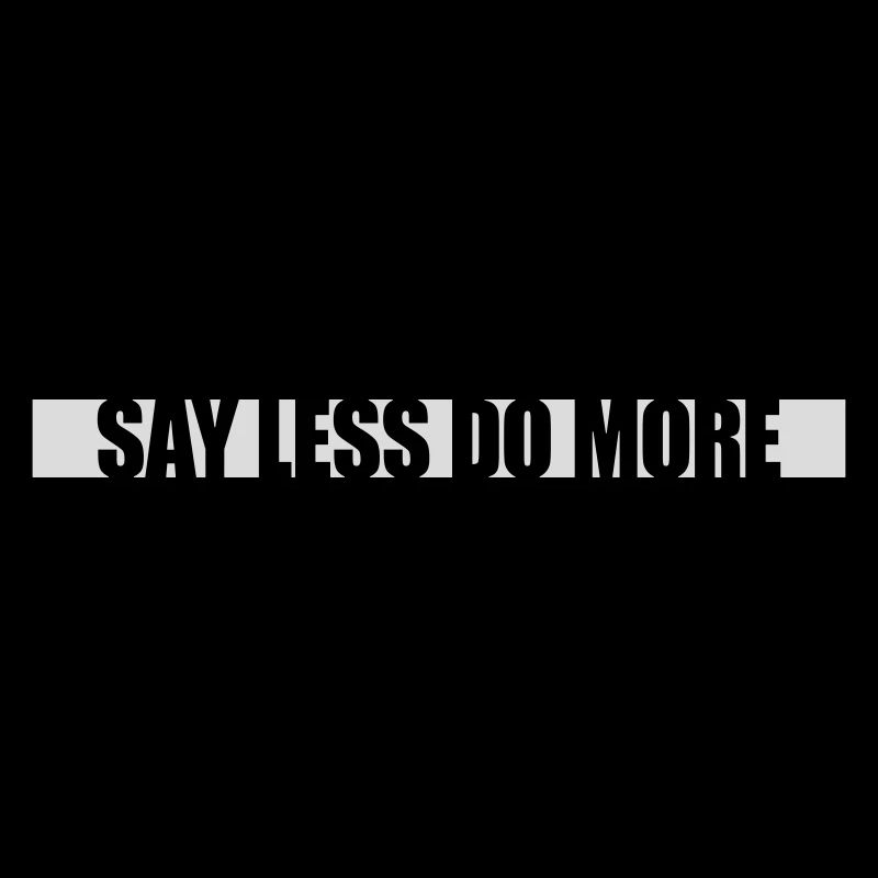 Dire moins faire plus