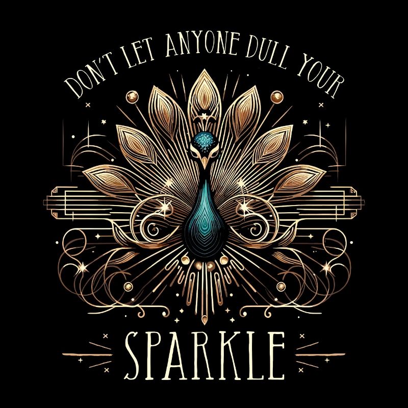 Peacock Art Deco Don't let anyone dull your sparkle