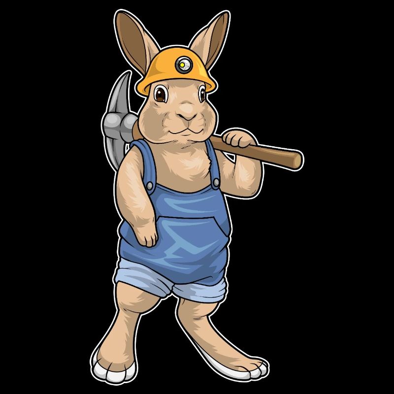 Mineur de lapin Pioche Exploitation minière