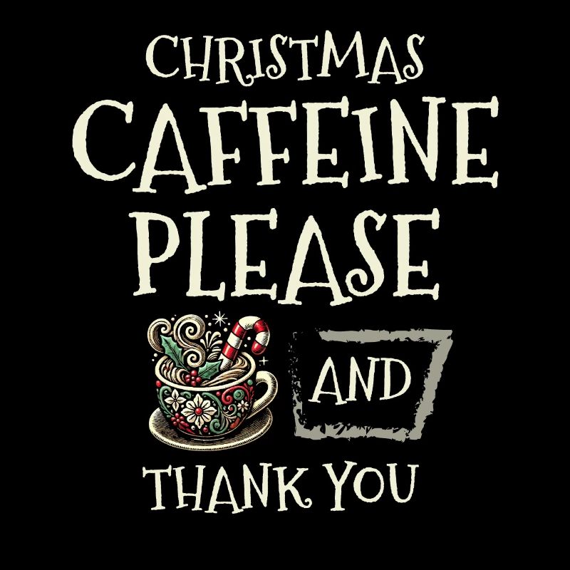 Weihnachtskoffein bitte und danke Feiertagswünsche