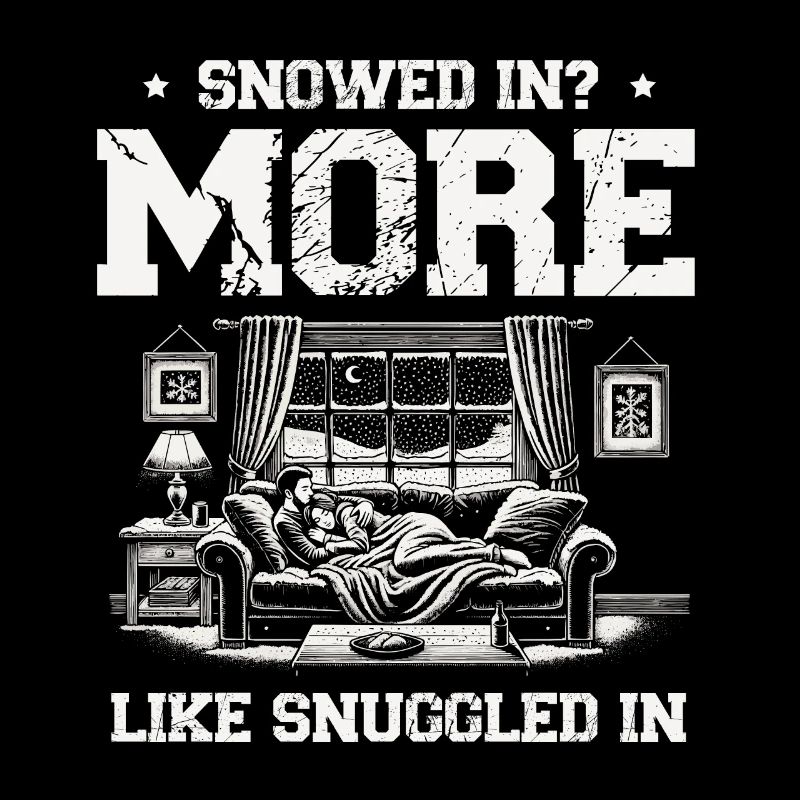 Eingeschneit, einkuschelnd, winterlicher Komfort