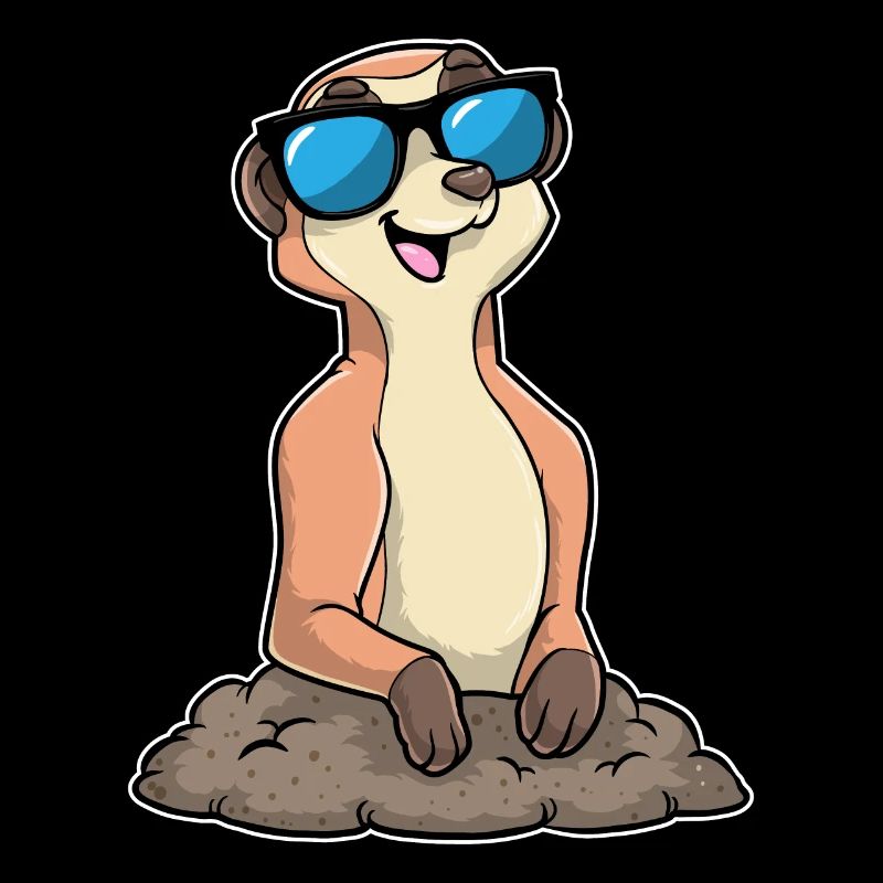 Erdmännchen mit Brille