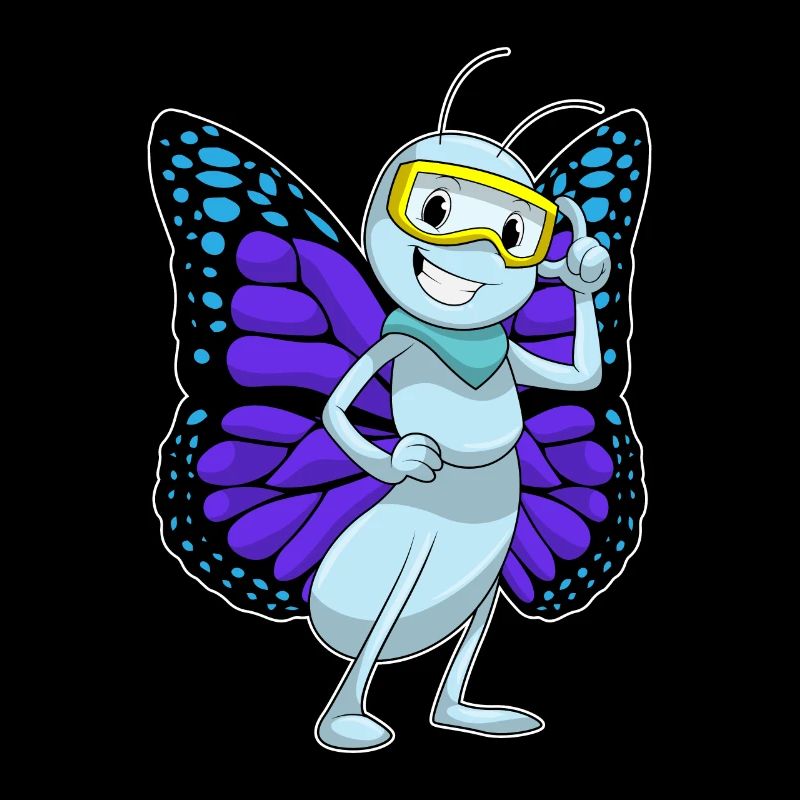Papillon avec lunettes
