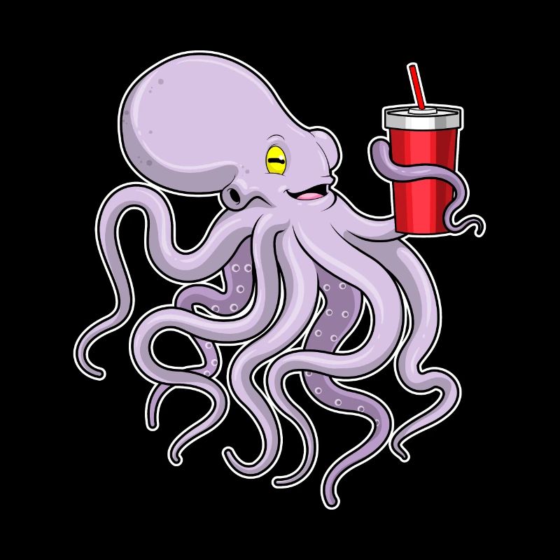 Octopus with drinking cup