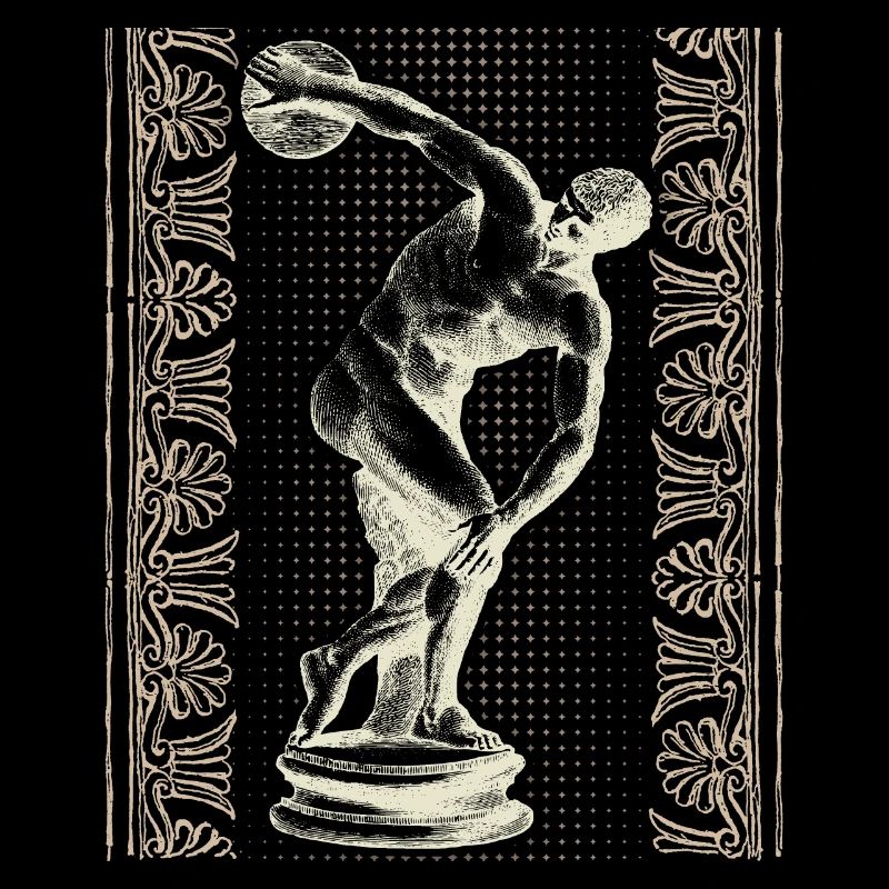 Griechenland, Diskuswerfer, griechisches Mäander