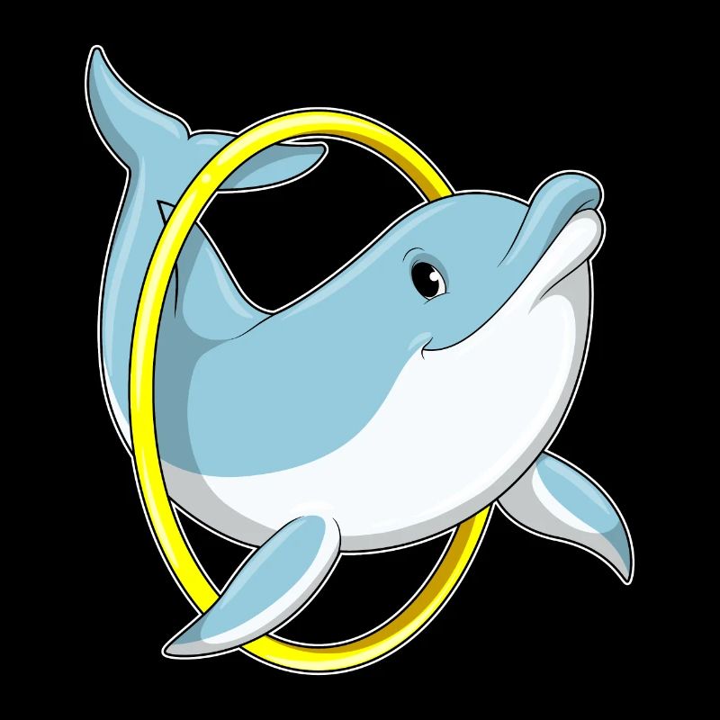 Dolphin with ring