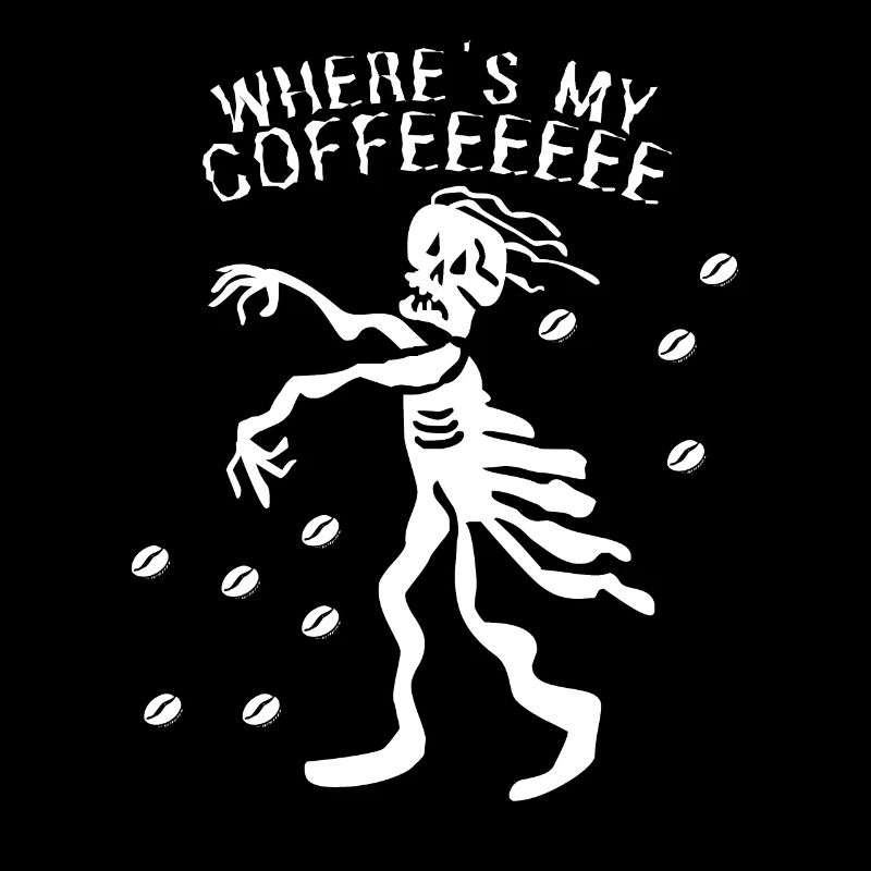 Coffee drinker zombie funny saying, morning coffee