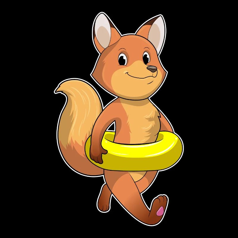 Fuchs mit Rettungsring