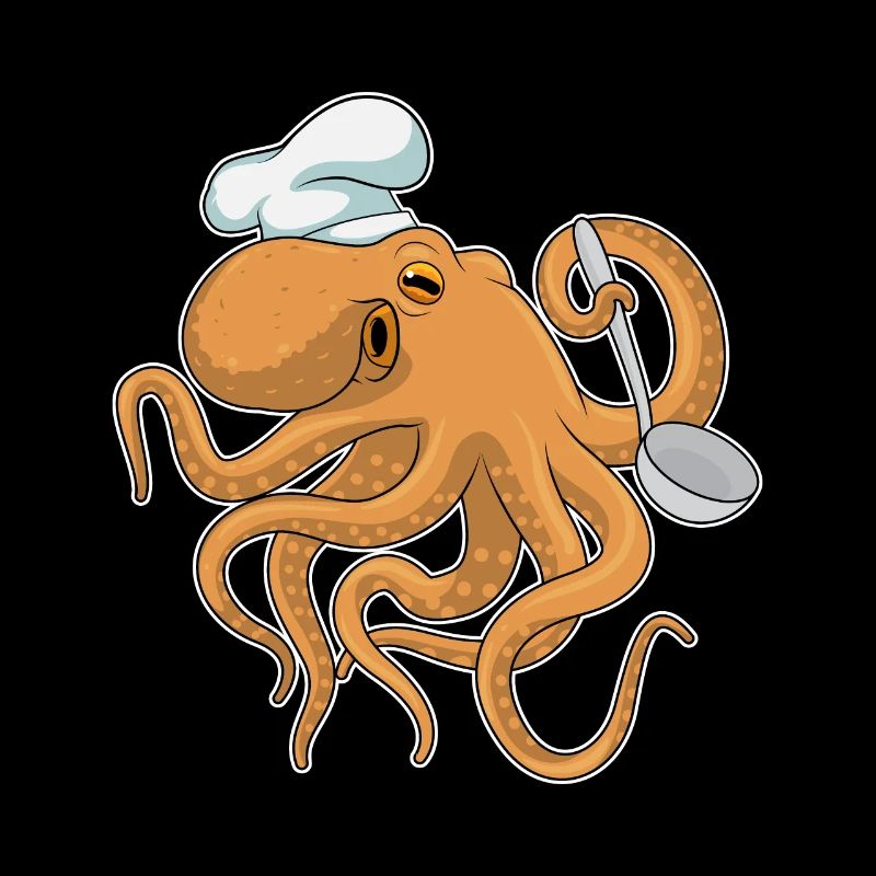 Octopus Koch Chef's Hat