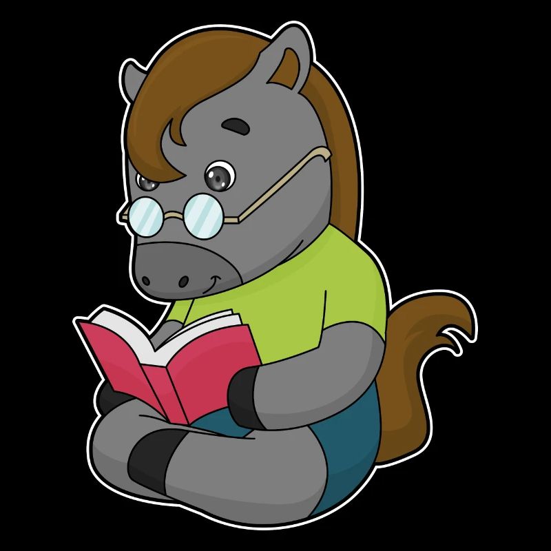 Pferd Nerd Buch Brille