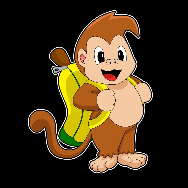 Affe Banane Rucksack