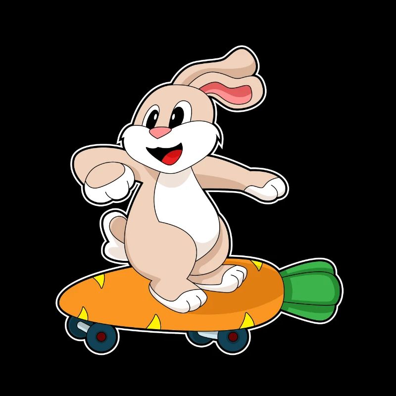 Rabbit Carrot Skateboard