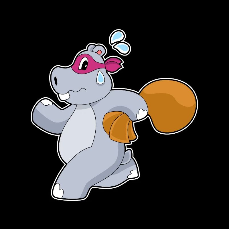 Nilpferd Räuber Geldsack