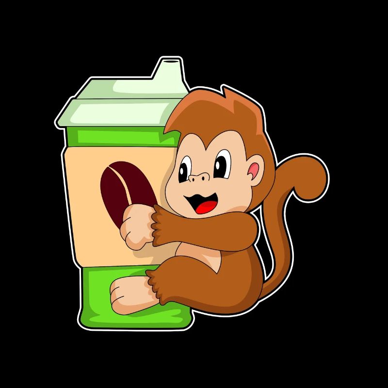 Affe Kaffee Becher