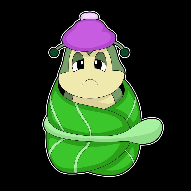 Caterpillar leaf sick