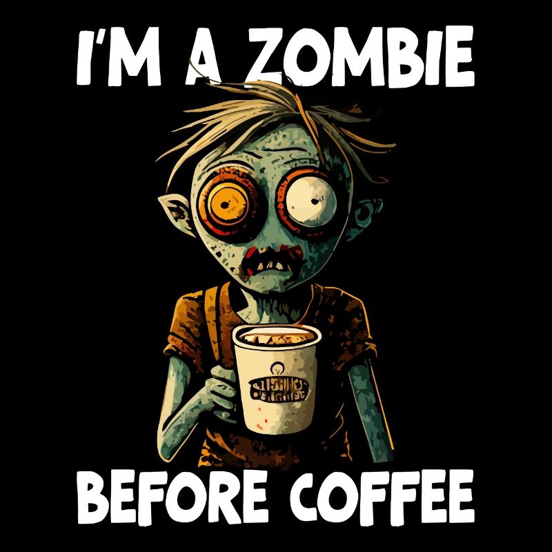 Ich bin ein Zombie vor dem Kaffee