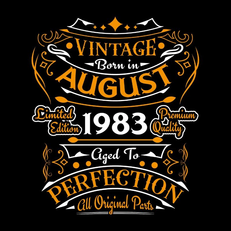 Vintage August 1983 Retro Birthday Gift